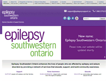 Tablet Screenshot of epilepsysupport.ca